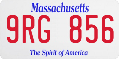 MA license plate 9RG856