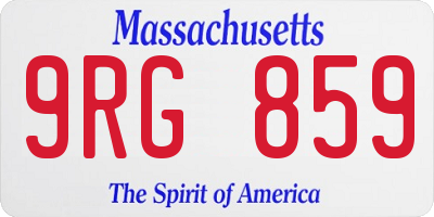 MA license plate 9RG859