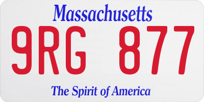 MA license plate 9RG877