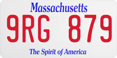 MA license plate 9RG879