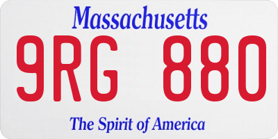 MA license plate 9RG880