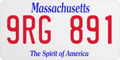 MA license plate 9RG891