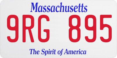 MA license plate 9RG895