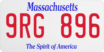MA license plate 9RG896