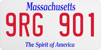 MA license plate 9RG901