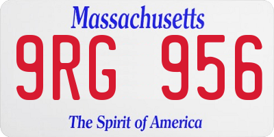 MA license plate 9RG956