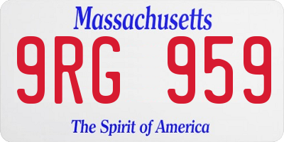 MA license plate 9RG959