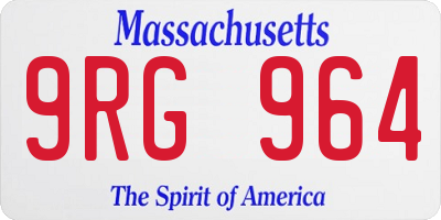 MA license plate 9RG964