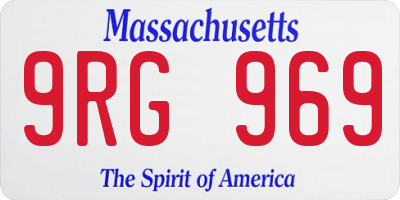 MA license plate 9RG969