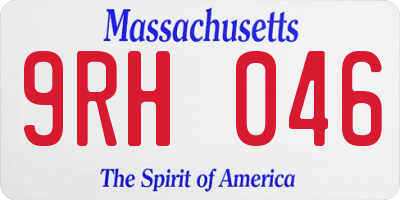 MA license plate 9RH046