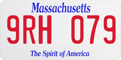 MA license plate 9RH079