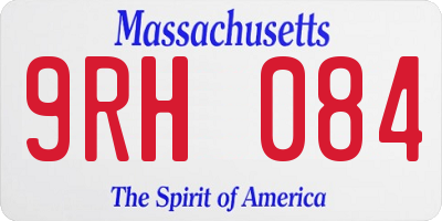 MA license plate 9RH084