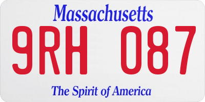 MA license plate 9RH087