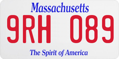 MA license plate 9RH089