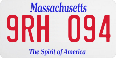 MA license plate 9RH094