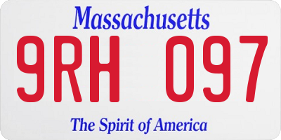 MA license plate 9RH097