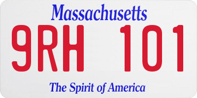 MA license plate 9RH101