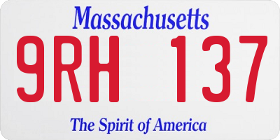 MA license plate 9RH137
