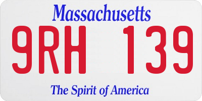 MA license plate 9RH139