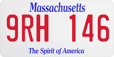MA license plate 9RH146