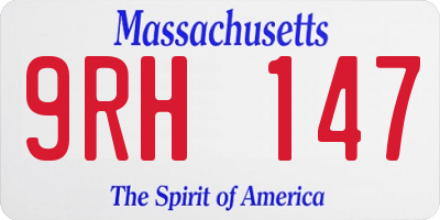 MA license plate 9RH147