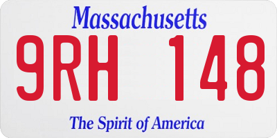 MA license plate 9RH148