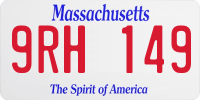MA license plate 9RH149