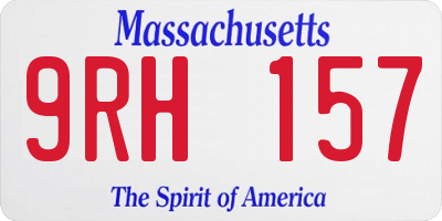 MA license plate 9RH157