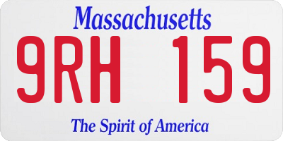 MA license plate 9RH159