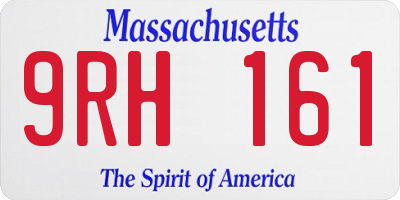 MA license plate 9RH161