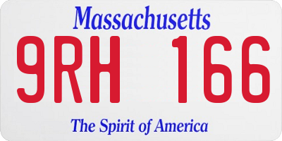 MA license plate 9RH166
