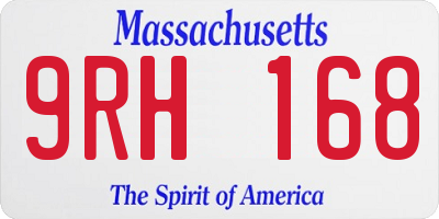 MA license plate 9RH168