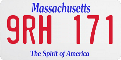 MA license plate 9RH171
