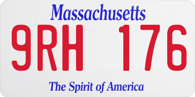 MA license plate 9RH176
