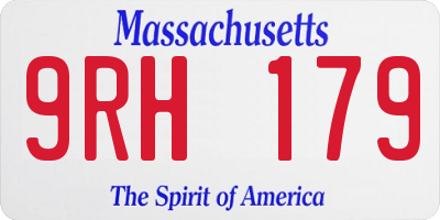 MA license plate 9RH179
