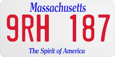 MA license plate 9RH187