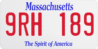 MA license plate 9RH189