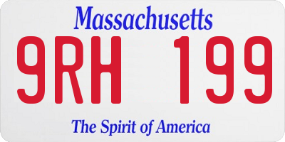 MA license plate 9RH199