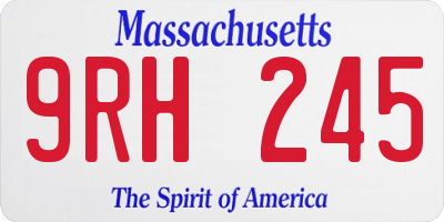 MA license plate 9RH245