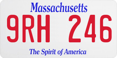 MA license plate 9RH246