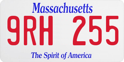 MA license plate 9RH255
