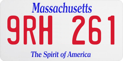 MA license plate 9RH261