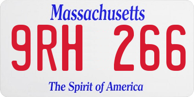 MA license plate 9RH266