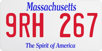 MA license plate 9RH267