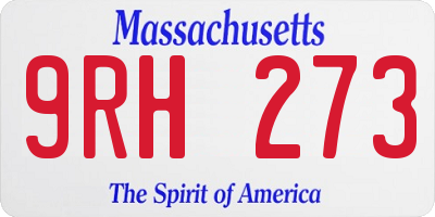 MA license plate 9RH273