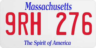 MA license plate 9RH276