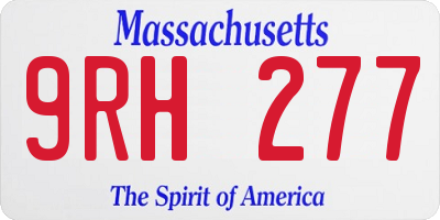 MA license plate 9RH277