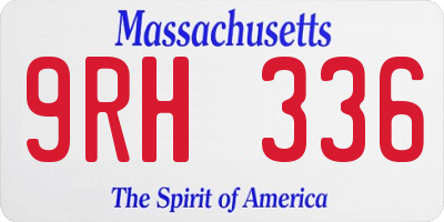 MA license plate 9RH336