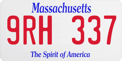 MA license plate 9RH337