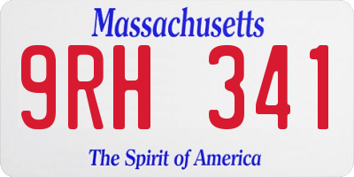 MA license plate 9RH341